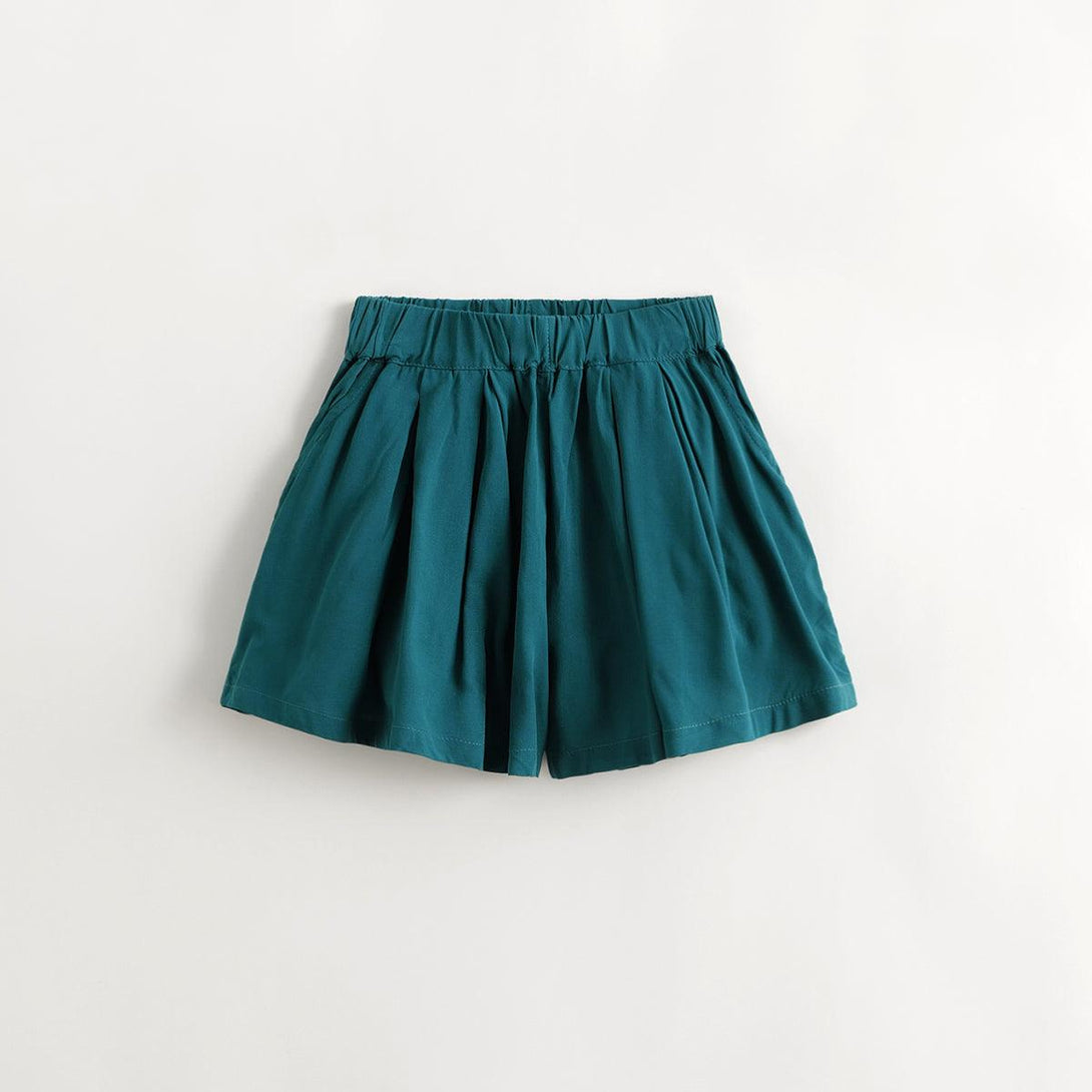 Girls Collegiate Style Anti-mosquito Drapey and Breathable Pleated Shorts 240907 - MARC&JANIE