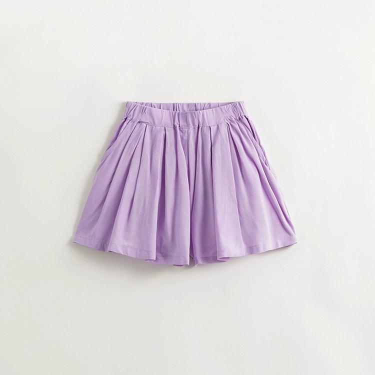 Girls Collegiate Style Anti-mosquito Drapey and Breathable Pleated Shorts 240907 - MARC&JANIE