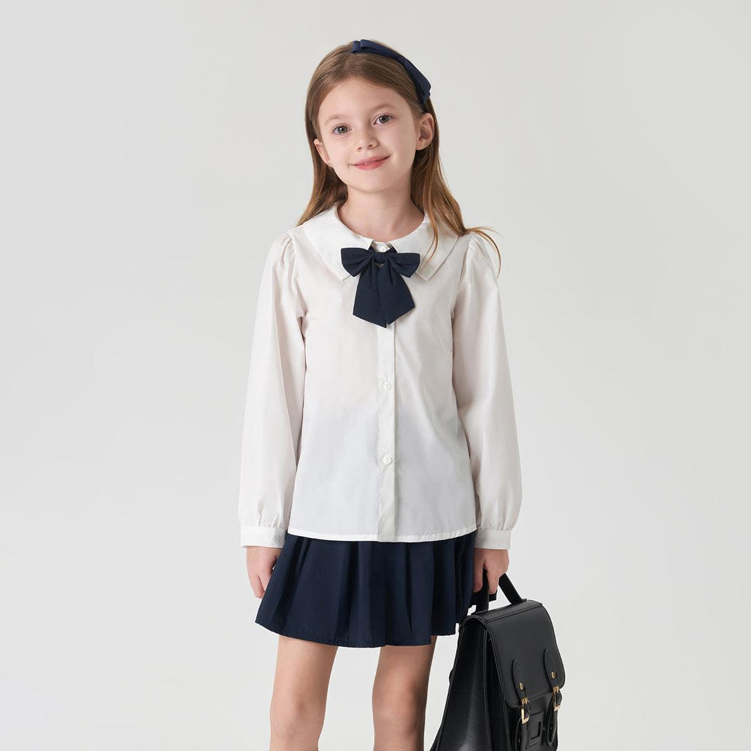 Girls Preppy Style Shirt Pleated Skirt Sets 231366 - MARC&JANIE