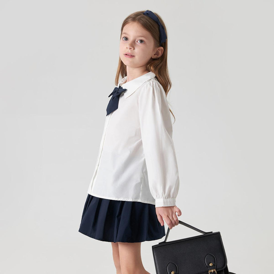 Girls Preppy Style Shirt Pleated Skirt Sets 231366 - MARC&JANIE