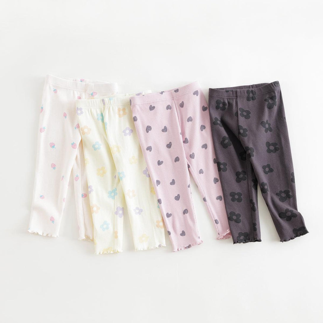 MARC&JANIE Girls Senseless Printed Stretchy Bottoms Baby Pants for Spring 240120 - MARC&JANIE