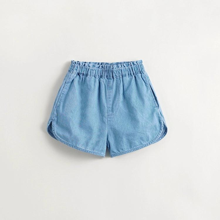 Girls Pure Cotton Lace Waist Denim Shorts 240885 - MARC&JANIE