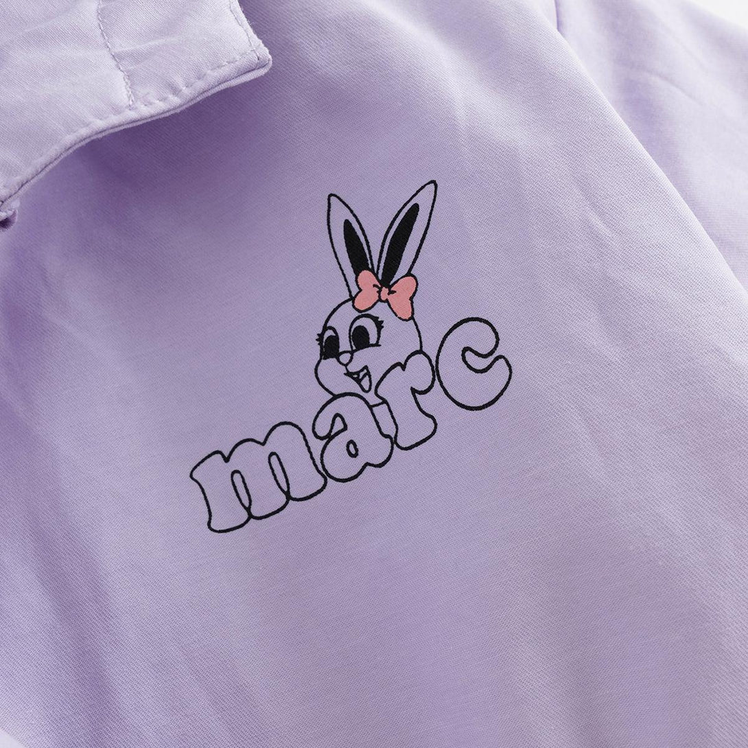 MARC&JANIE Girls Rabbit Hooded Waisted Trench Coat Outerwear & Jackets for Autumn 231631 - MARC&JANIE