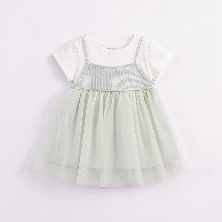 Girls Short Sleeve Mesh Dress 230907 - MARC&JANIE