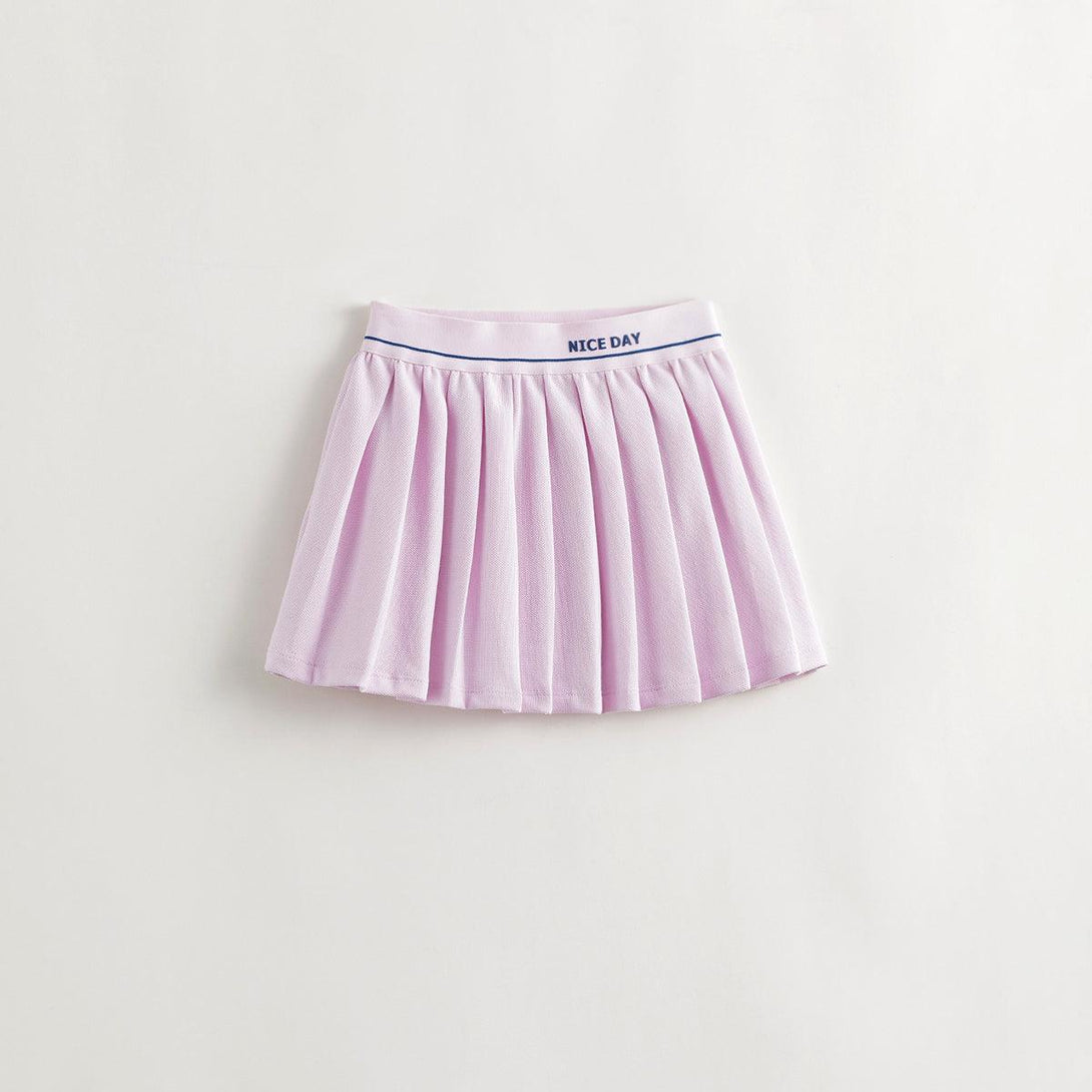 Girls Sports Letter Pleated Half Skirt 240827 - MARC&JANIE