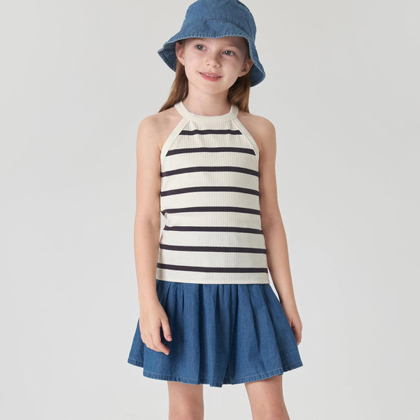 Girls Stylish Striped Halter Neck Tank Top Children's Camisole Top 240608 - MARC&JANIE