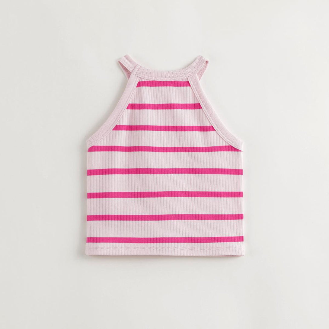 Girls Stylish Striped Halter Neck Tank Top Children's Camisole Top 240608 - MARC&JANIE