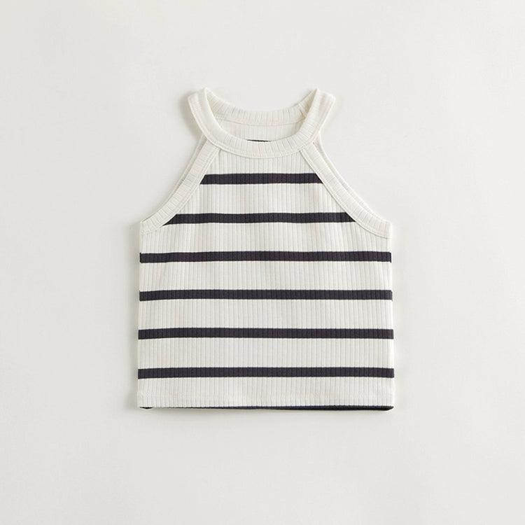 Girls Stylish Striped Halter Neck Tank Top Children's Camisole Top 240608 - MARC&JANIE