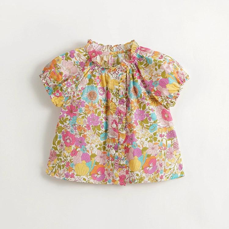 Girls Sunflower Pure Cotton Short Sleeve Shirt 240881 - MARC&JANIE