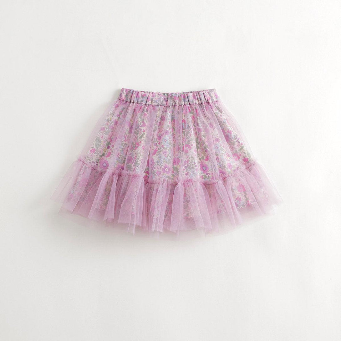 MARC&JANIE Girls Sweet Floral Mesh Lace Skirt Halter Skirt Children's Skirt for Summer 240718 - MARC&JANIE