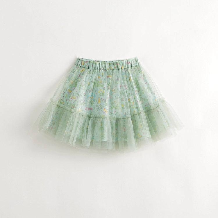 MARC&JANIE Girls Sweet Floral Mesh Lace Skirt Halter Skirt Children's Skirt for Summer 240718 - MARC&JANIE