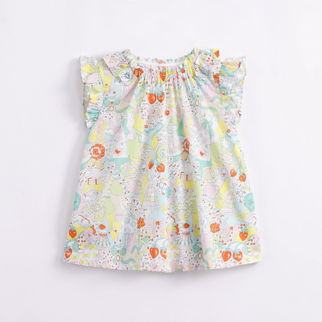 MARC&JANIE Girls Summer Sweet Party Pattern Cotton Dresses 230751 - MARC&JANIE