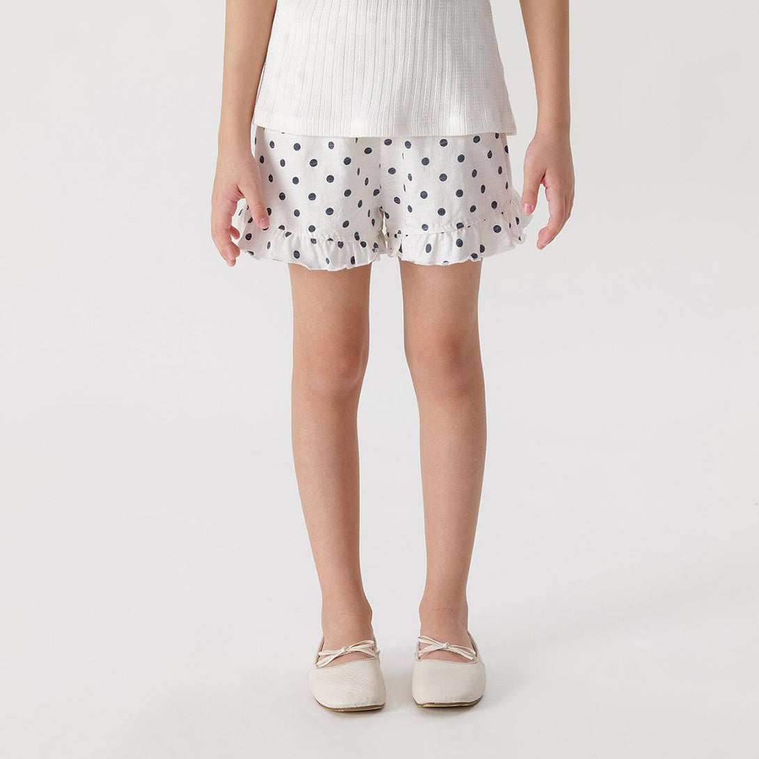 Girls Sweet Polka Dot Lace Print Shorts 240783 - MARC&JANIE