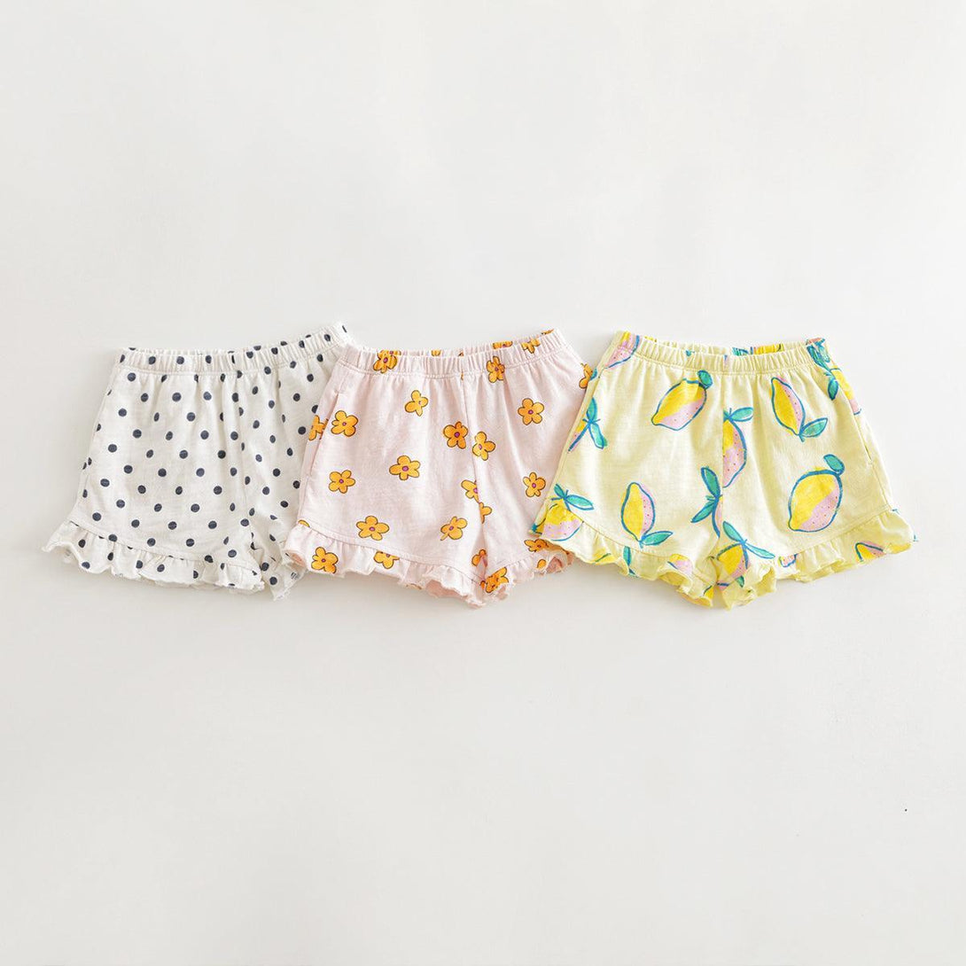 Girls Sweet Polka Dot Lace Print Shorts 240783 - MARC&JANIE