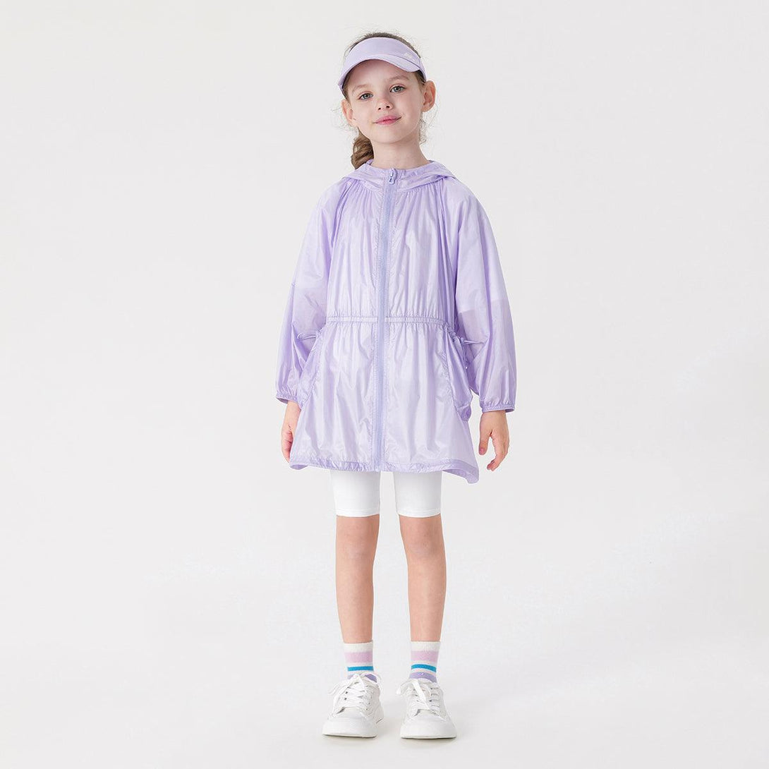 MARC&JANIE Girls Ultra-Light Breathable Hooded Sun Protection Clothing for Summer 240828 - MARC&JANIE