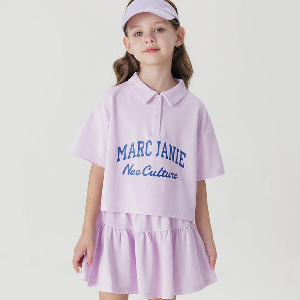 Girls Vibrant Campus Polo Short Sleeve Set 240767 - MARC&JANIE