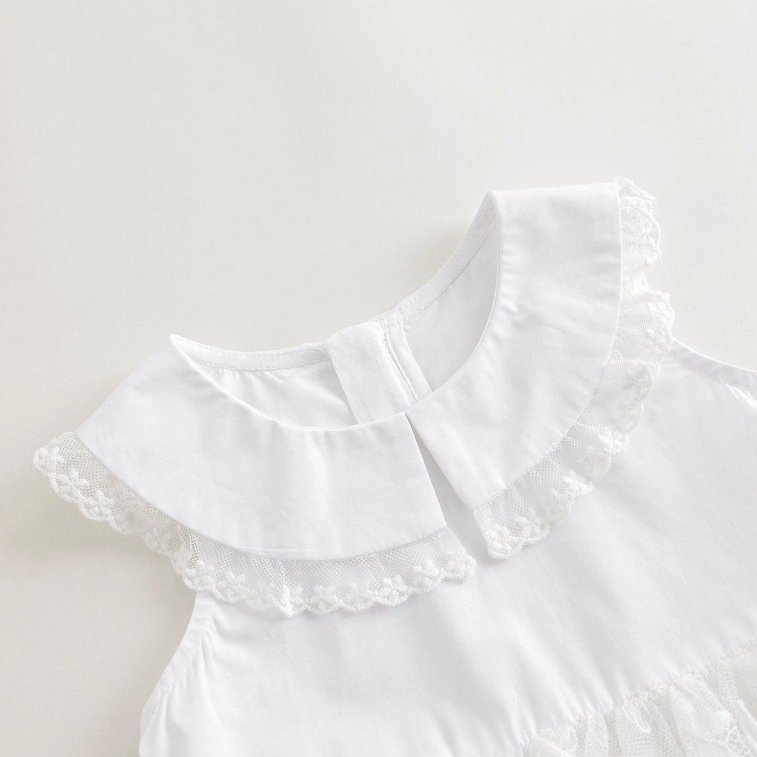 Girls White Lace Mesh Dress Princess Dress 240665 - MARC&JANIE