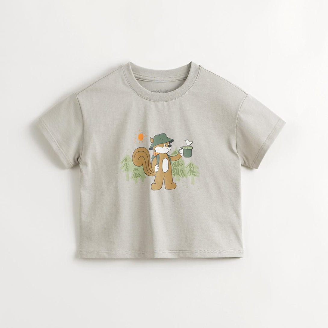 Urban Outdoor Boys Squirrel Print Short Sleeve T-Shirt 240380 - MARC&JANIE