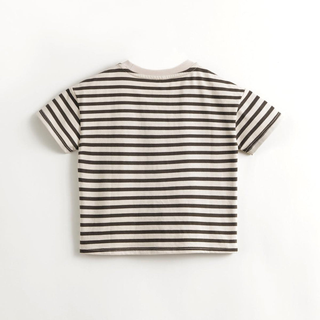 MARC&JANIE Outdoor Style Boys Striped Short Sleeve T-Shirt Kids Cotton Top for Summer 240589 - MARC&JANIE